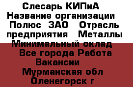 Слесарь КИПиА › Название организации ­ Полюс, ЗАО › Отрасль предприятия ­ Металлы › Минимальный оклад ­ 1 - Все города Работа » Вакансии   . Мурманская обл.,Оленегорск г.